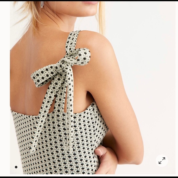 Free People Tops - Free People Sunflower tie strap tank NWT Ivory L